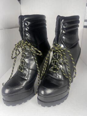 Women's Goth Y2K Platform Ankle Boots Chunky Block Heel Lace Up Grunge Punk 9.5M
